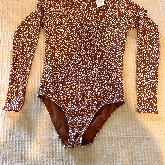 Roxy Other - Roxy Brown and White One Piece Swimsuit
